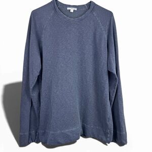 James Perse Vintage French Terry Sweatshirt Men's Size  3/L Deep Pigment Blue